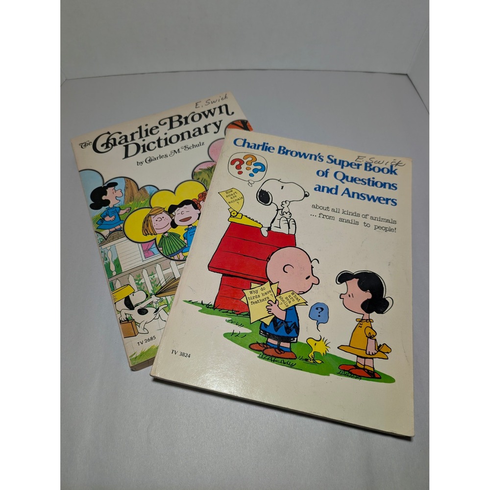 Scholastic Charlie Brown Dictionary & Super Book Set Kids Good Peanuts